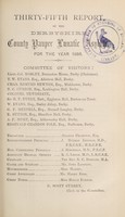 view Thirty-fifth report of the Derbyshire County Pauper Lunatic Asylum : for the year 1886.