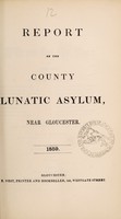 view Report of the County Lunatic Asylum, near Gloucester : 1859 / Gloucestershire General Lunatic Asylum.