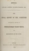 view The final report of the committee appointed to provide an additional pauper lunatic asylum, and resolutions of the court / [Middlesex County Lunatic Asylum].