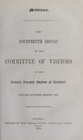 view The fourteenth report of the Committee of Visitors of the County Lunatic Asylum at Hanwell : January quarter session, 1859 / [Middlesex County Lunatic Asylum].