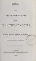 view The eleventh report of the Committee of Visitors of the County Lunatic Asylum at Hanwell : January quarter session, 1856 / [Middlesex County Lunatic Asylum].