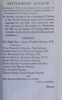 view [Superintendent's report for 1856 with statistical tables] / Littlemore Asylum.