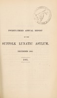 view Twenty-third annual report of the Suffolk Lunatic Asylum : December, 1860.