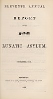 view Eleventh annual report of the Suffolk Lunatic Asylum : December, 1848.