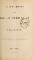 view Annual report of the Royal Edinburgh Asylum for the insane : For the year ending 31st December, 1863.