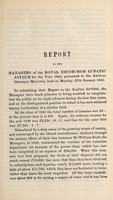 view Report by the managers of the Royal Edinburgh Lunatic Asylum for the year 1844, presented to the annual general meeting, held on Monday, 27th January, 1845.