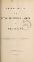 view Annual report of the Royal Edinburgh Asylum for the insane : For the year ending 31st December 1866.