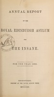 view Annual report of the Royal Edinburgh Asylum for the insane : For the year 1860.