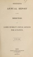 view Nineteenth annual report of the directors of James Murray's Royal Asylum for Lunatics. June 1846.
