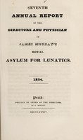 view Seventh annual report of the directors and physician of James Murray's Royal Asylum for Lunatics. 1834.