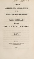 view Tenth annual report of the directors and physician of James Murray's Royal Asylum for Lunatics. 1837.