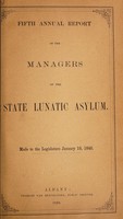 view Fifth annual report of the managers of the State Lunatic Asylum : made to the Legislature January 19, 1848 / New York State Lunatic Asylum at Utica.