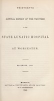 view Thirteenth annual report of the trustees of the State Lunatic Hospital at Worcester. December, 1845.