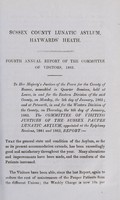 view Fourth annual report : 1862 / Sussex County Lunatic Asylum, Haywards' Heath.