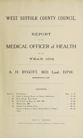 view [Report 1912] / Medical Officer of Health, West Suffolk County Council.