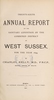 view [Report 1899] / Medical Officer of Health, West Sussex Combined Sanitary District.