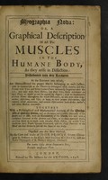 view Myographia nova: or, a graphical description of all the muscles in [the] humane body as they arise in dissection. Distributed into six lectures ... Together with a philosophical and mathematical account of the mechanism of muscular motion, and an accurate ... discourse of the heart and its use, with the circulation of the blood, &c. ... / by R. Lower.