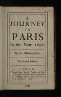 view A journey to Paris in the year 1698 / [Martin Lister].