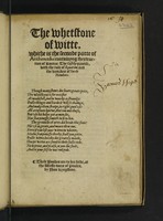 view The whetstone of witte, whiche is the seconde parte of arithmetike: containyng thextraction of rootes: the cossike practise, with the rule of Equation: and the woorkes of surde nombers / [Robert Record].