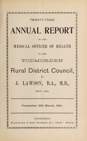 view [Report 1900] / Medical Officer of Health, Todmorden R.D.C.