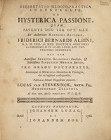 view Dissertatio medico-practica inauguralis, de hysterica passione ... / [Lucas van Steveninck].