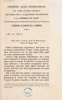 view Intorno alle inspirazioni dei vapori d'etere solforico. Lettera ... a G. Grimelli ... (tradotta dall'inglese ... dall'egregio Sig. Avv. G. Saccozzi) e risposta al Jackson di G. Grimelli / [Charles T. Jackson].