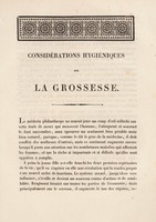 view Considérations hygieniques sur la grossesse / [Paul Bertrand Michel Marie Ambialet].