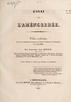 view Essai sur l'aménorrhée / [Alexandre Aimé Dufour].