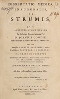 view Dissertatio medica inauguralis, de strumis ... / [John Fallon].