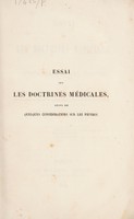 view Essai sur les doctrines médicales, suivi de quelques considérations sur les fièvres / [Paul Emile Chauffard].