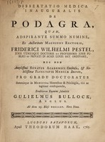 view Dissertatio medica inauguralis de podagra ... / [William Bullock].