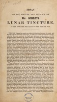 view Essay on the virtues and efficacy of Dr. Sibly's lunar tincture, in all diseases peculiar to the female sex / [E. Sibly].