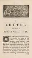 view A letter from a Member of Parliament for a borough in the West, to a noble Lord in his neighbourhood there, concerning the Excise-Bill, and the manner and causes of losing it / [M. M].