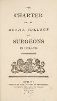 view The charter of the Royal College of Surgeons, in Ireland.