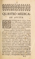 view Quaestio medica de ascite ... Sub hac verborum serie. An asciti hydragoga / [Étienne Philippe Blanquet].