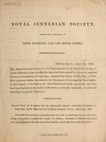 view Report ... on the supposed failures of vaccination at Cambridge. August 1808 / [By J. Ring and W. Blair].