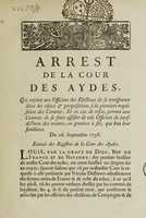 view Arrest ... qui enjoint aux officiers des Elections de se transpoter dans les visites et perquisitions, à la premiere requisition des commis; et en cas de refus, permet aux commis de se faire assister de tels officiers de jurisdictions des traittes, ou greniers à sel, que bon leur semblera. Du 26 sept. 1736.