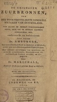 view De geilnauer Zuurbonnen, een der voortreffelijkste minerale wateren van Duitschland ... / uitgegeven door Dr. Marschall. Naar het Hoogduitsch.