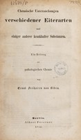 view Chemische Untersuchungen verschiedener Eiterarten und einiger anderer krankhafter Substanzen. Ein Beitrag zur pathologischen Chemie / [Ernst Bibra].