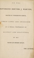 view Verses to John Howard F.R.S. on his State of prisons and lazarettos / By W.L. Bowles.