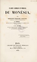 view Examen chimique et médical du monésia / [Bernard Derosne].