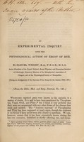 view An experimental inquiry into the physiological action of ergot of rye / [Samuel Wright].