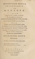 view Dissertatio medica inauguralis, de hydrope ... / [Alexander Scott].