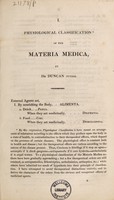 view Physiological classification of the materia medica / [Andrew Duncan].