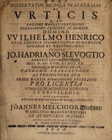 view Dissertatio medica inauguralis de urticis ... / [Johann Melchior Drechssler].