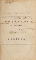 view Specimen medicum inaugurale, de variola ... / [William Young].