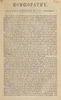 view Homœopathy. Letter / of J. Silk Buckingham, Esq., to the "British Banner.".