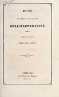 view Rapporto di alcune esperienze sull' elettricitá / del Cavre Profre Francesco Rossi.