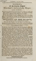 view Hayman's; or the genuine original Maredant's Antiscorbutic Drops; late Norton's. : The celebrity of this remedy (paradoxical as it may seem) renders this mode of publication, sometimes necessary. Not to enhance its value, but to protect affliction seeking relief from imposture. Mr. Hayman has just published the fruits of his experience and investigations, during a 28 years practice, in a second edition; improved by several additions and a biographical sketch of his predecessor; entitled a Treatise on the scurvy.