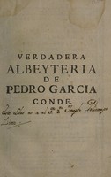 view Verdadera albeyteria / [Pedro García Conde].